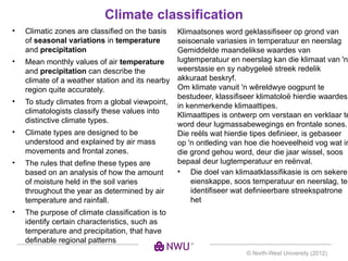 Comprehensive Climate Classification and Geographic Distribution in ...
