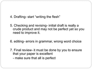 Lesson 3 the process of writing | PPT
