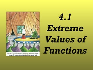 4.1 Extreme Values of Functions 