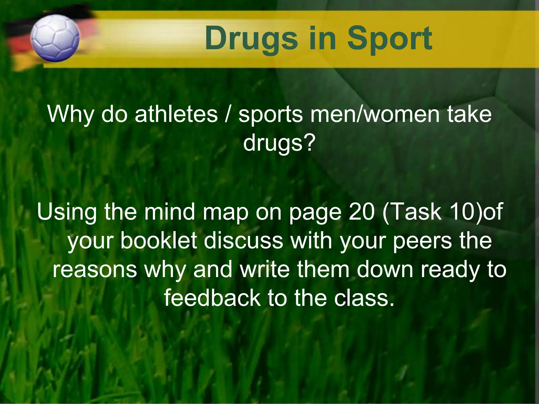 1.2.1 Lesson 4 - drugs part 2