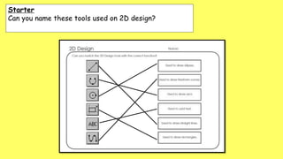 Starter
Can you name these tools used on 2D design?
 