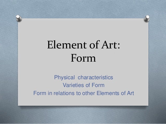 elements of art form