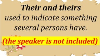Possessive Pronouns | PPTX