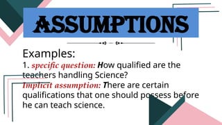 Lesson 4.1-Formulating the Statement of the Problem-Hypothesis ...