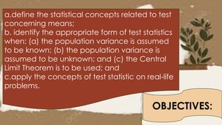Identifying Appropriate Test Statistics for Population Mean Analysis in ...