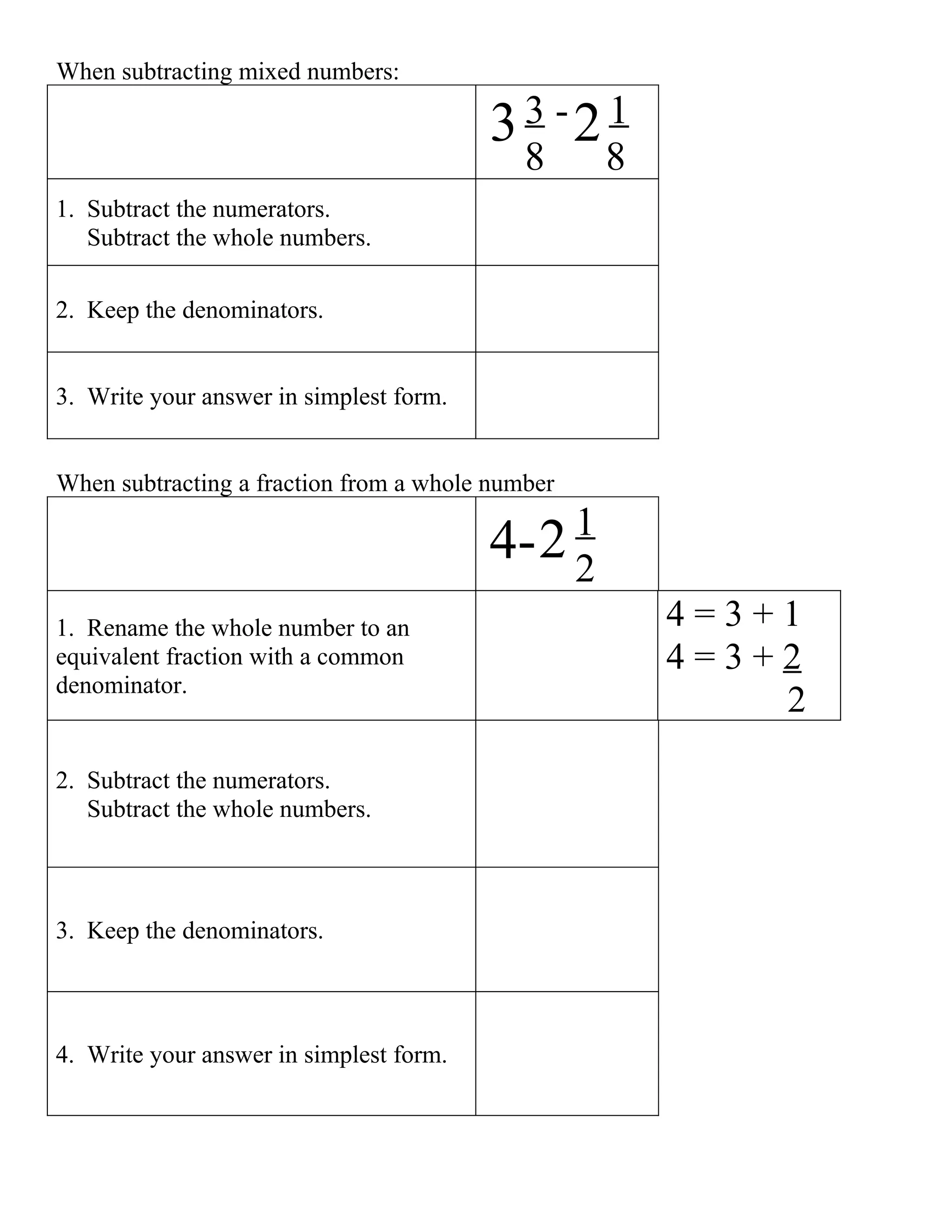 Lesson 4 8 add & sub fract & mixed numbers | DOC
