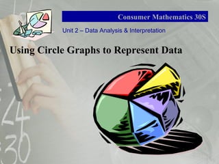Unit 2 – Data Analysis & Interpretation
Consumer Mathematics 30S
Using Circle Graphs to Represent Data
 