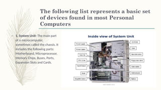 Comprehensive Overview of Computer Devices and Peripherals Hardware | PPTX