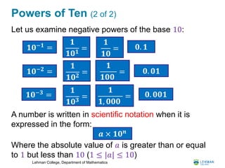 Lesson 4: Decimal to Scientific Notation | PPTX