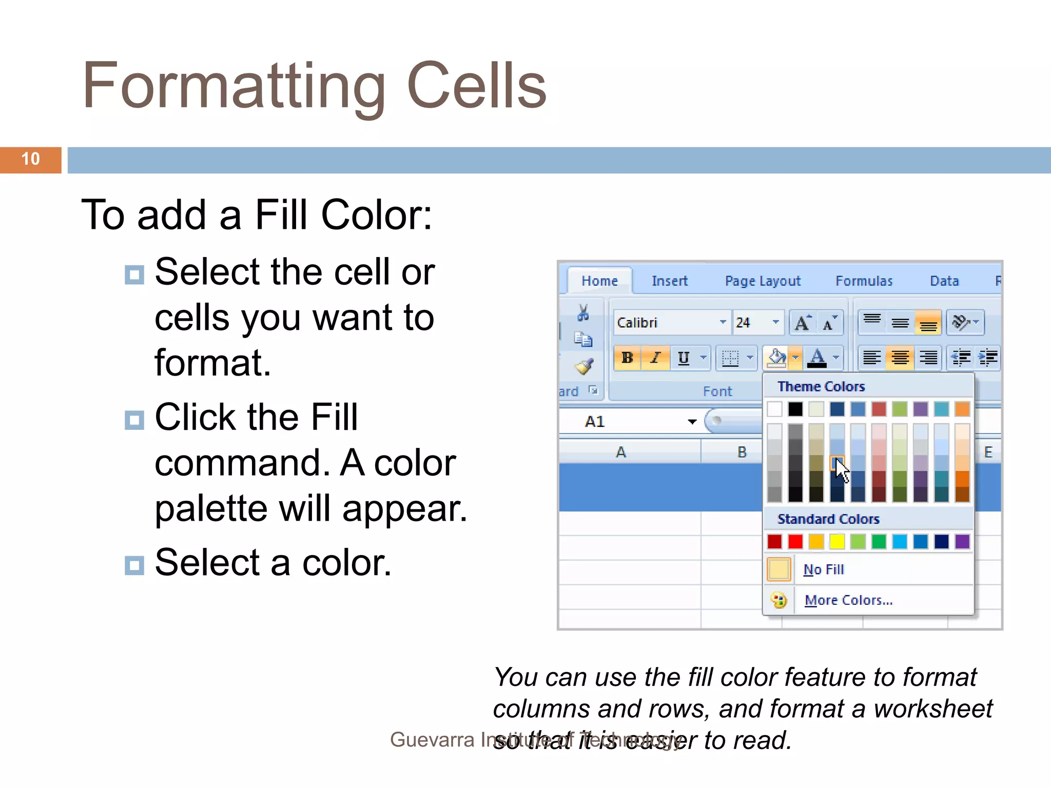 Click OK.8Guevarra Institute of Technology