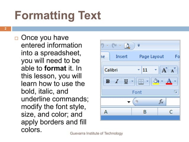 Lesson4 formatting text | PPT
