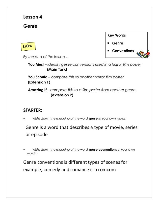 Lesson 4 genre