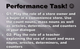 Countable and Uncountable nouns