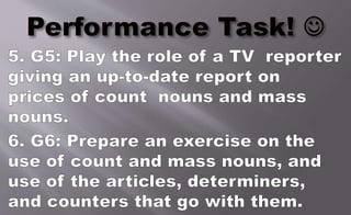 Countable and Uncountable nouns