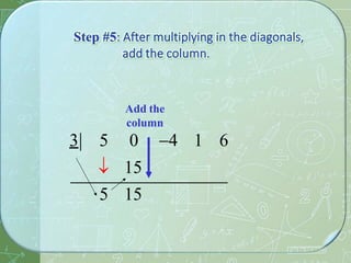 Add the
column
3 5 0 4 1 6
 15
5 15
 