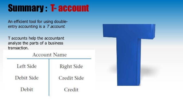 using t accounts