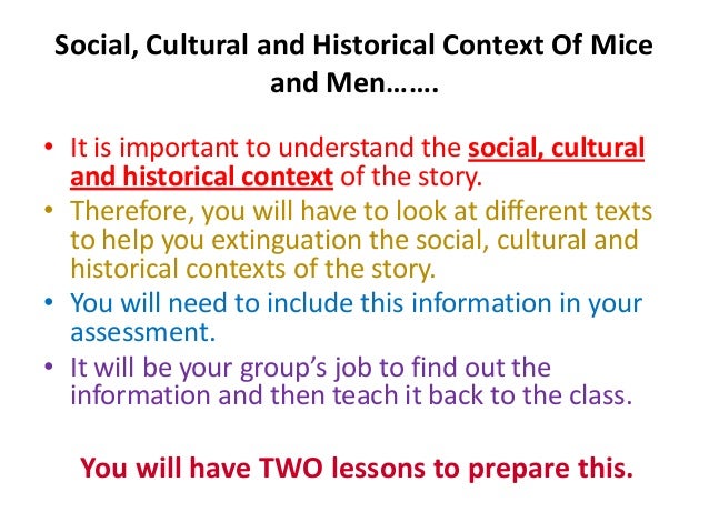 of mice and men social historical and cultural context 1 historical context