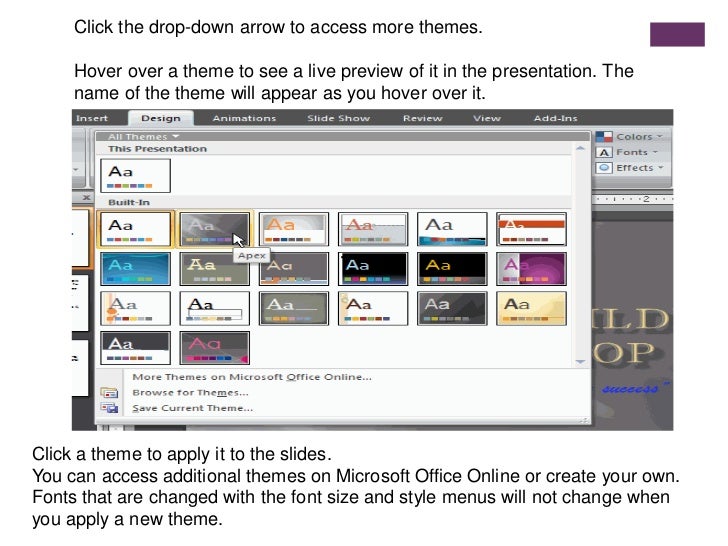 more themes on microsoft office online