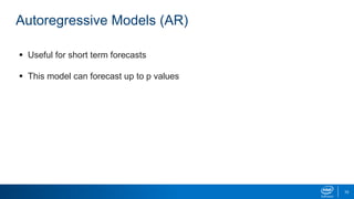 Autoregressive Models (AR)
 Useful for short term forecasts
 This model can forecast up to p values
10
 