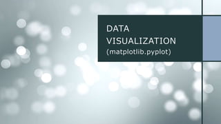 DATA
VISUALIZATION
(matplotlib.pyplot)
 