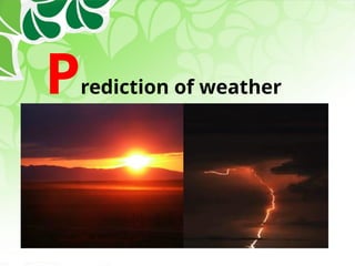 Prediction of weather
 