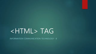 HTML Tags | PPT