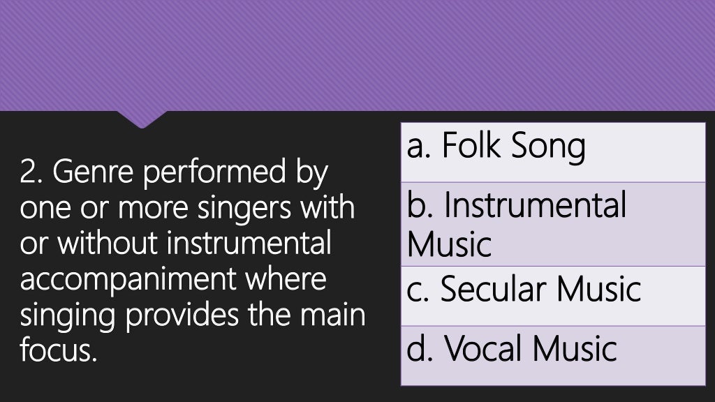 MUSIC 7 1ST QUARTER Lesson 4 instrumental music