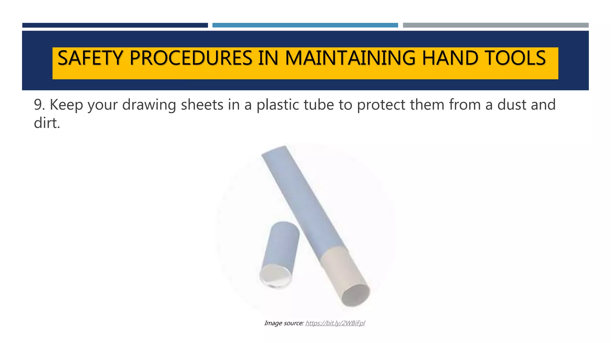 Lesson 4 Maintain Hand tools, Equipment and Paraphernalia PPT