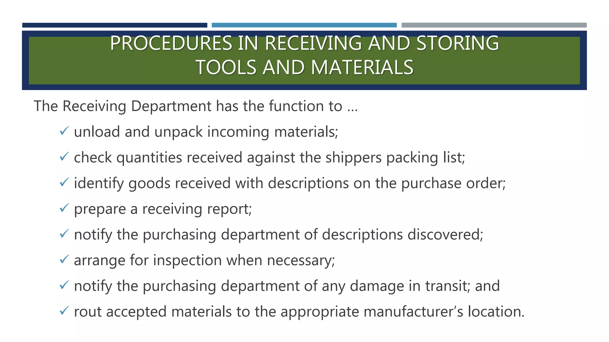 Lesson 4 Maintain Hand tools, Equipment and Paraphernalia PPT