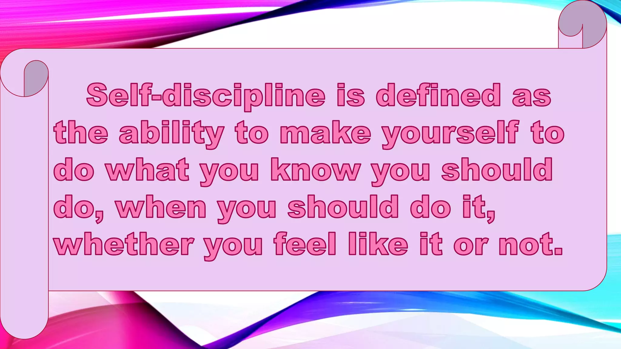 Self- Discipline | PPT