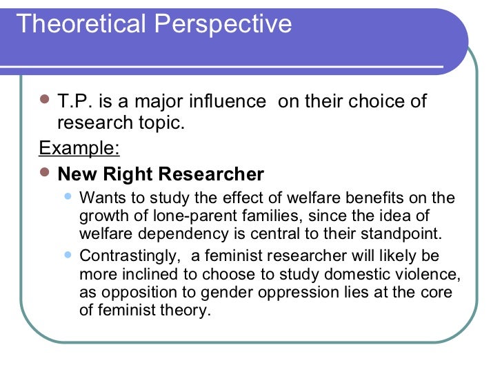 as theoretical issues theoretical perspectives