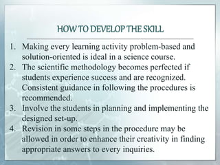 Lesson 4 –the science processes | PPTX