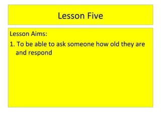 Lesson 5