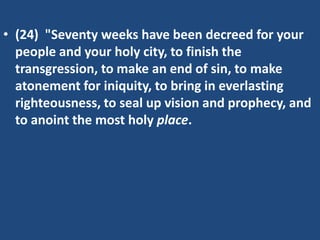 Revelation Part 5 - The Seventy Weeks | PPT