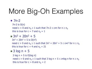 More Big-Oh Examples
 