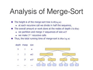 Analysis of Merge-Sort
 