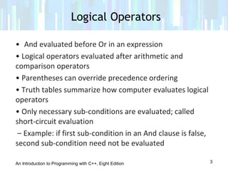 Lesson 5.2 logical operators | PPT