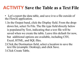 Lesson 5 Basic Tutorial Data Analysis Software for Flow Cytometry | PPTX
