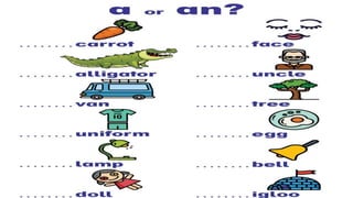 Using A and An + Noun | PPTX