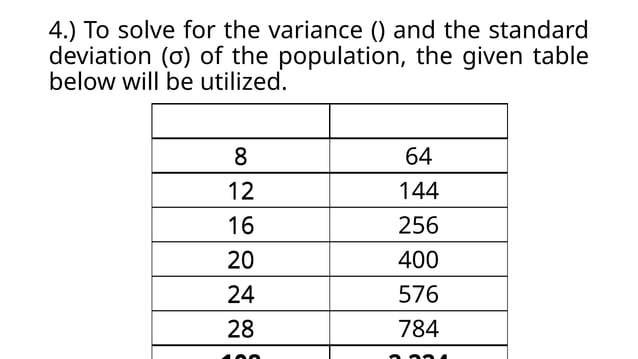 Lesson 5.1.-_- Finding Variance and Standard Deviation of sampling ...