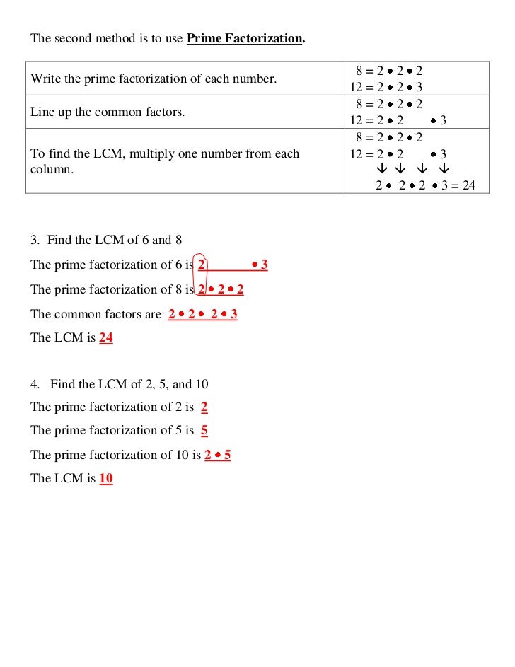 Lesson 5 5 lcm