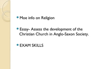 Lesson 5 - Anglo-saxon culture