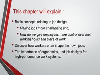 Comprehensive Guide to Work Schedules and Job Design in Management | PDF