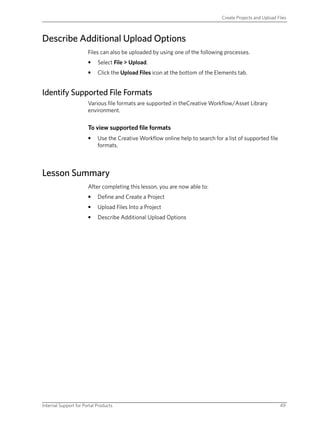 Lesson 5 - Create Projects And Upload Files