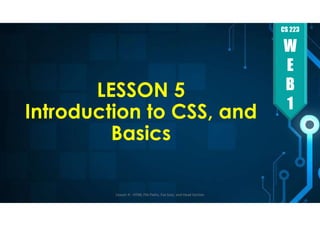 Comprehensive Guide to CSS Basics and HTML File Management for Web ...