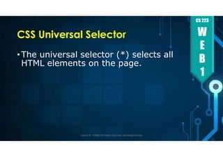Comprehensive Guide to CSS Basics and HTML File Management for Web ...