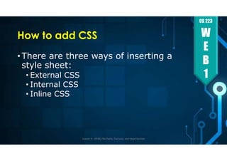 Comprehensive Guide to CSS Basics and HTML File Management for Web ...