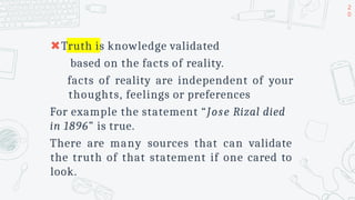 Lesson 5- Knowledge and Truth - Hand outs.pptx