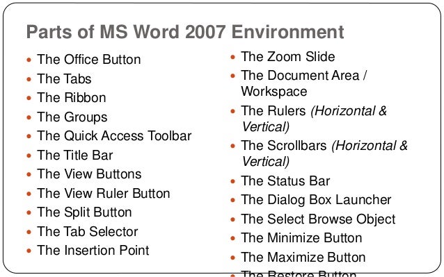 lesson 5 ms office word 2007