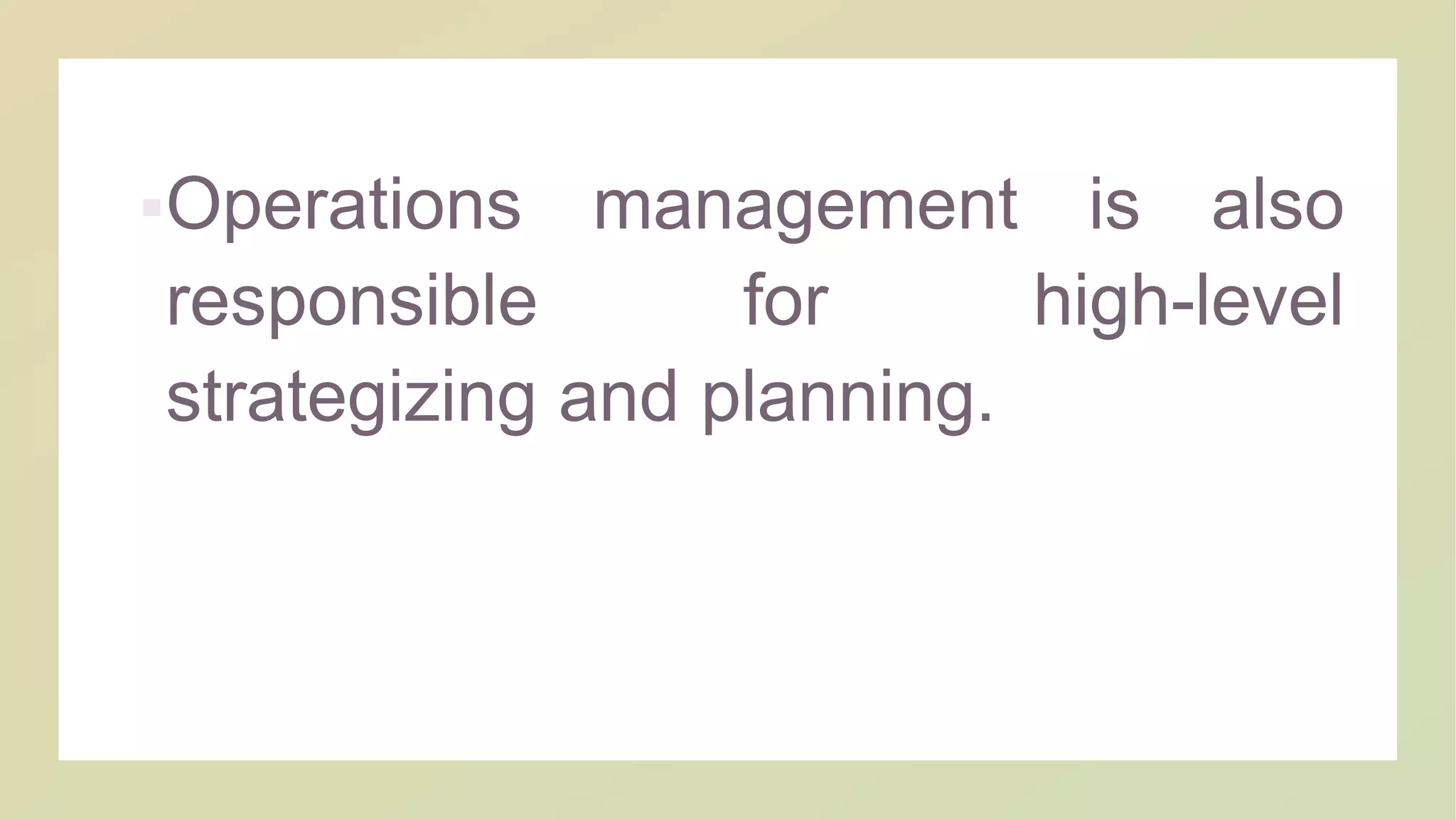 OPERATION MANAGEMENT.pptx | Free Download